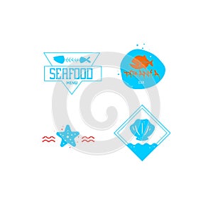 Vector of Seafood Logo, Piranha Logo, Seaworld photo