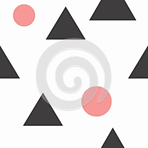 Vector seamless abstract background with geometric shapes. Minimalistic simple trendy background