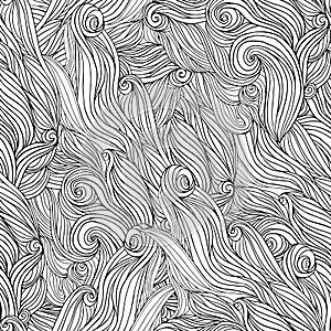 Vector seamless abstract background with waves.