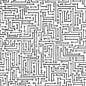 Vector seamless abstract electronic background