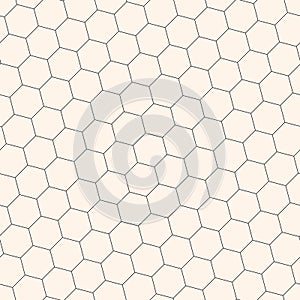Vector seamless abstract geometric pattern with diagonal hexagonal grid, lattice
