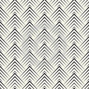 Vector seamless abstract geometric pattern. Monochrome striped illusion texture. Repeatable beige creative background. Fabric