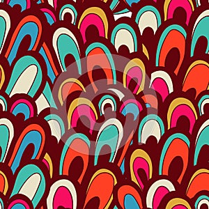 Vector seamless abstract hand-drawn pattern