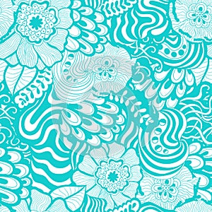 Vector seamless abstract hand-drawn pattern design