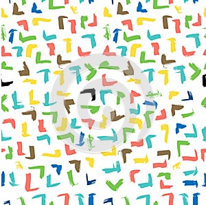Seamless Abstract Pale Vintage Color Scribble from yellow and orrange streak Big Mark Pattern for Background, Paper Wrap, Banner, photo