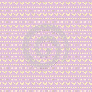 Vector seamless abstract pattern in africat style in pink and yellow colors for textile  decor  wrapping paper