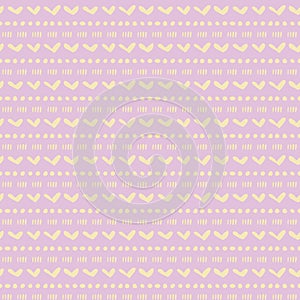 Vector seamless abstract pattern in africat style in pink and yellow colors for textile  decor  wrapping paper