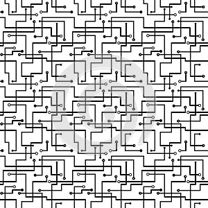 Vector seamless abstract pattern - circuit board s