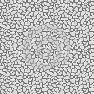 Vector seamless abstract pattern looking like natural stone pavers or leather or leopard texture. Light gray on dark gray