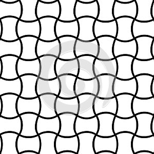 Vector seamless abstract pattern in zen doodle style with wicker