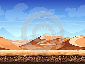 Vector seamless background desert