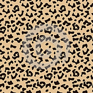 Vector seamless background with leopard spotty ornament, wallpaper, pattern  ideal for textile designs