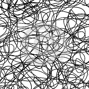 Vector seamless background with random chaotic lines