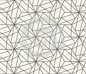 Vector seamless background. Repeating geometric monochrome grid pattern