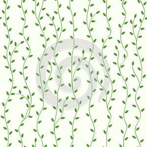 Vector seamless background with spring colored leaves
