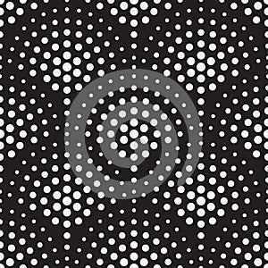 Vector Seamless Black And White Circles Mosaic Pattern