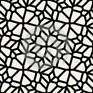 Vector Seamless Black And White Floral Lace Line Tiling Pattern