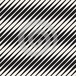 Vector Seamless Black and White Halftone Diagonal Lines Pattern