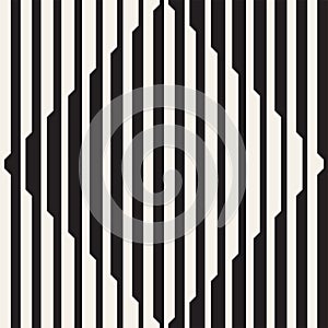 Vector seamless black and white halftone lines grid pattern. Abstract geometric background design.