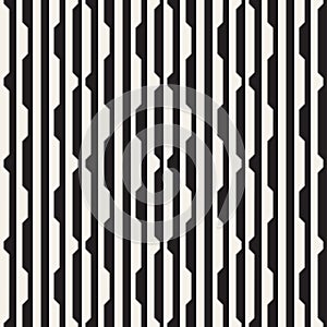 Vector seamless black and white halftone lines grid pattern. Abstract geometric background design.