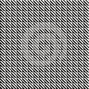 Vector seamless black and white halftone lines grid pattern. Abstract geometric background design.