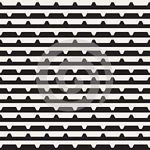 Vector seamless black and white halftone lines pattern. Abstract geometric retro background design.