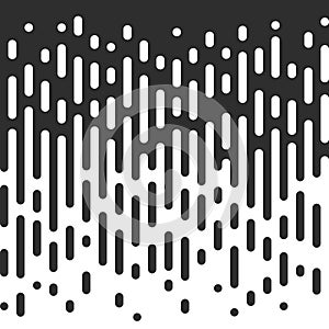 Vector Seamless Black And White Irregular Rounded Lines.