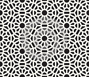 Vector Seamless Black and White Lace Floral Pattern