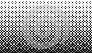 Vector Seamless Black and White Morphing Halftone Grid Gradient Pattern Geometric Background.