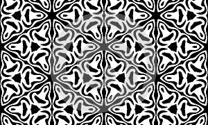 Vector Seamless Black and White Organic Rounded Jumble Maze Lines Patterns.