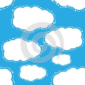 Vector seamless blue sky background