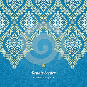 Vector seamless border in Eastern style.