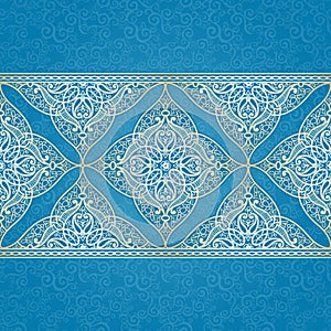 Vector seamless border in Eastern style.