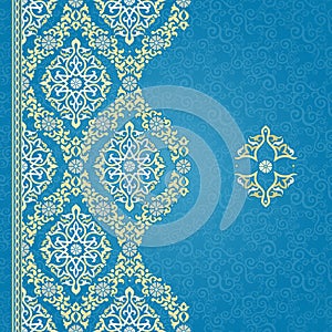 Vector seamless border in Eastern style.