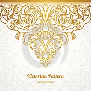 Vector seamless border in Victorian style.