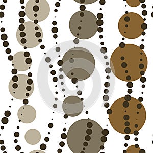 Vector seamless coffee bubble pattern