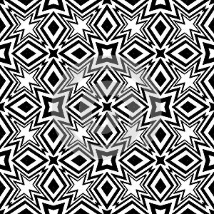 Vector seamless curve pattern black and white. abstract background wallpaper. vector illustration.