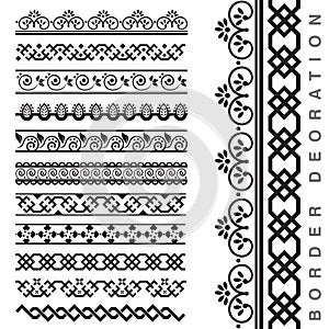 Vector Seamless Decorative Borders