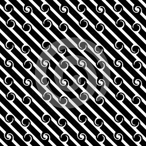 Vector seamless diagonal lines pattern black and white. abstract background wallpaper. vector illustration. Covers, line.