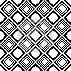 Vector seamless diamond pattern black and white. abstract background wallpaper. vector illustration.
