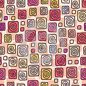 Vector seamless doodle pattern