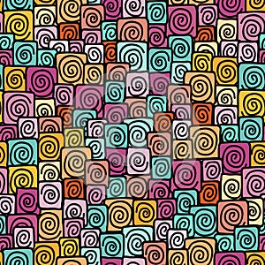 Vector seamless doodle pattern