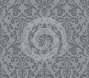 Vector. Seamless elegant damask pattern.