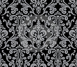Vector. Seamless elegant damask pattern.