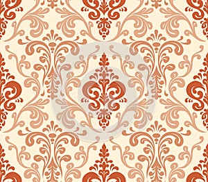 Vector. Seamless elegant damask pattern.