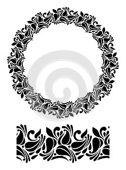 Vector Seamless fancy design border photo