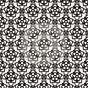Vector seamless floral background. Lace pattern.