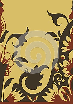 Vector seamless floral border. Element for design