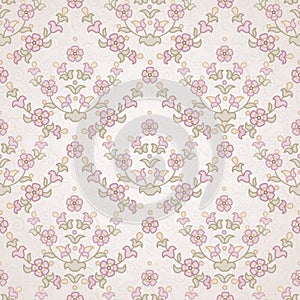 Vector seamless floral pattern in Eastern style.
