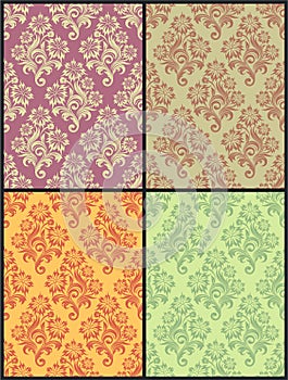 Vector seamless floral wallpaper